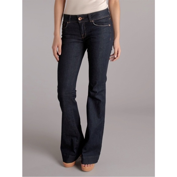 J Brand Denim - Vintage J Brand Pure Lovestory Dark Wash Flare Bell Bottom Jeans Size 27